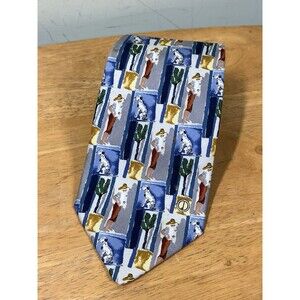 Dunhill Vintage Made in Italy Silk Tie Men's Novelty Print Dalmatian Man Necktie